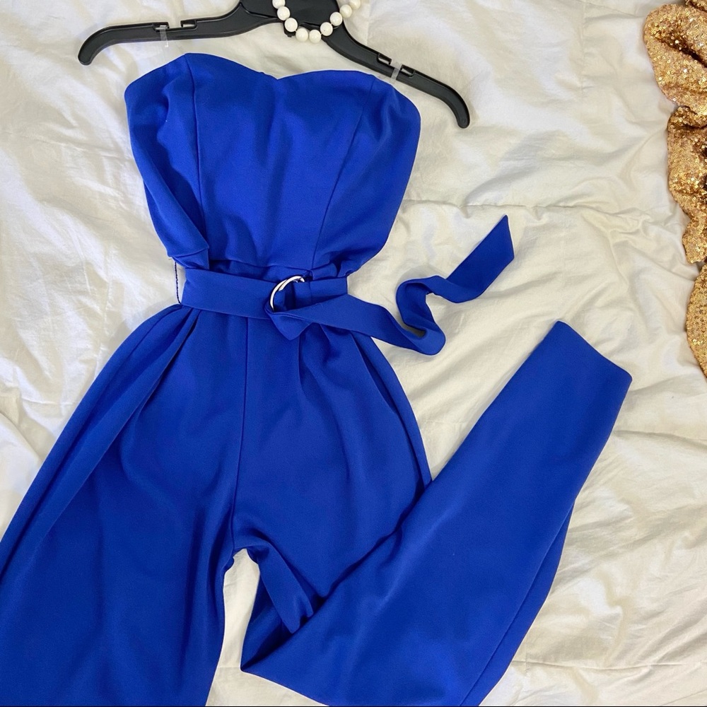 Sleeveless Royal Blue Jumpsuit